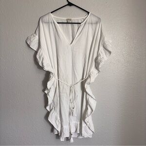 J.Crew White Tunic Swim Cover Up 100% Cotton